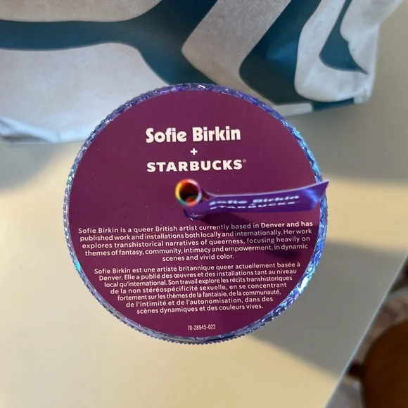 Sofie Birkin limited edition Starbucks cup, 24 oz with straw lid - Picture 2 of 4